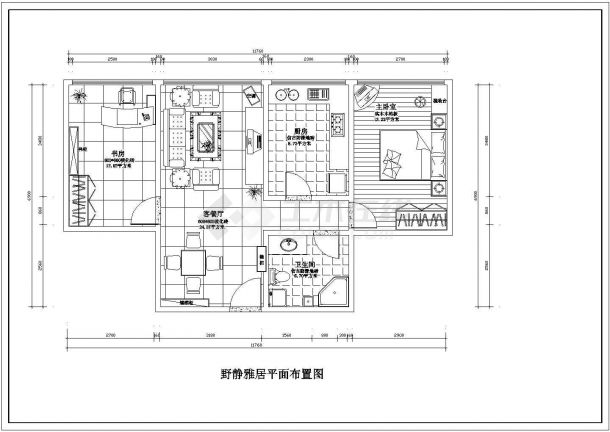 浙江省某城市住宅家居装饰户型施工图-图二