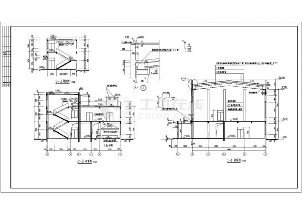 三层工业厂区饭堂施工建筑设计图纸-图一