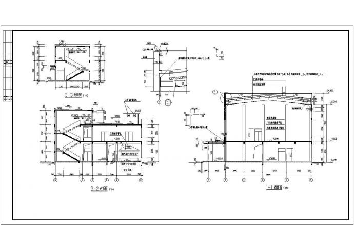 三层工业厂区饭堂施工建筑设计图纸_图1