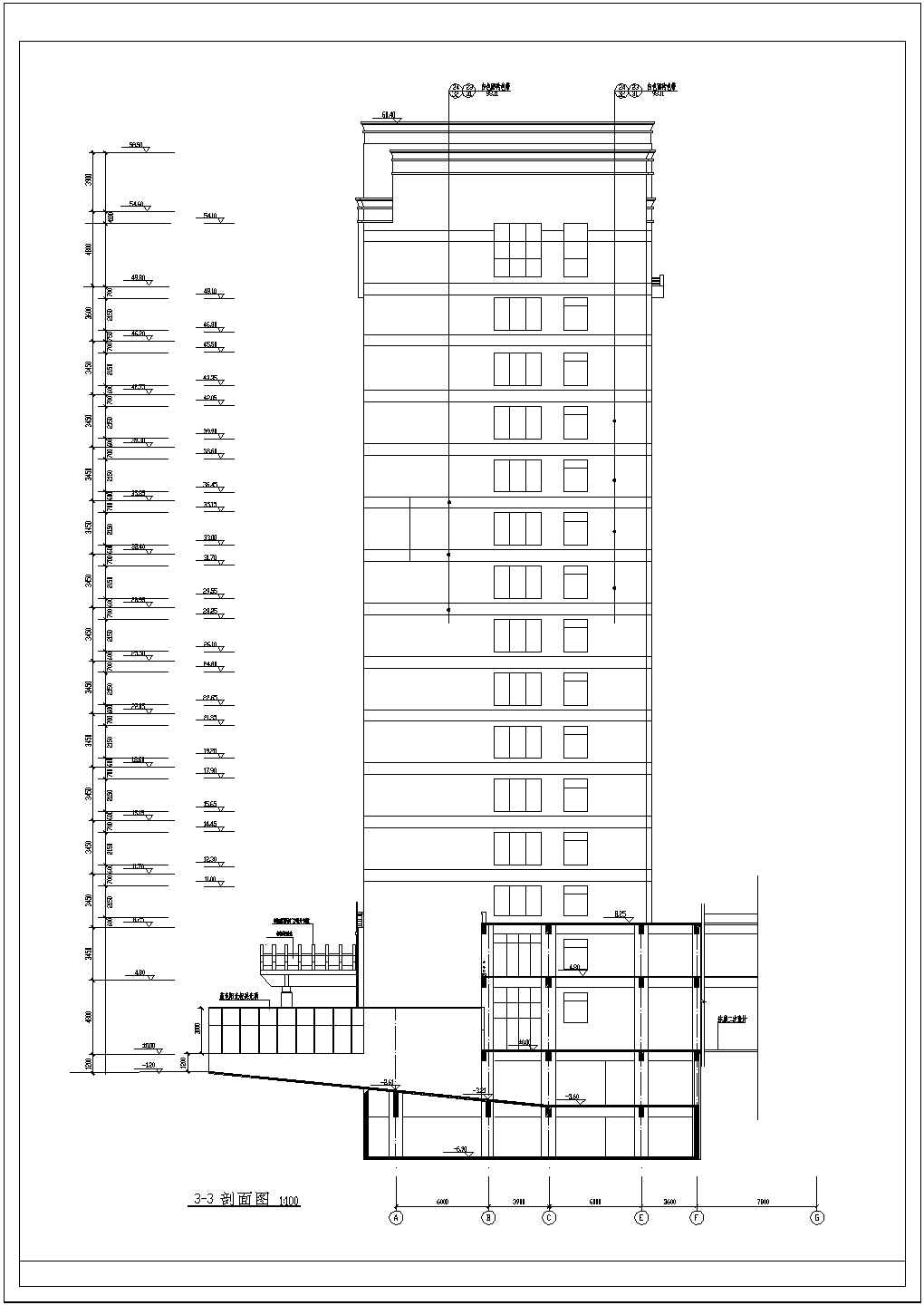 某市中心医院综合楼施工详细建筑设计图