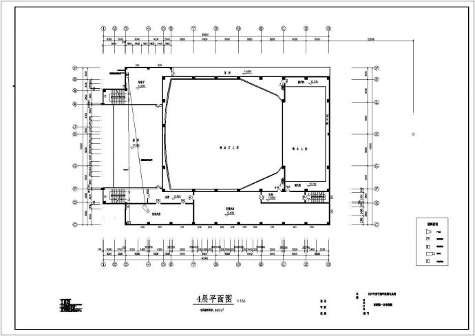 青少年宫建筑设计施工图（共4张）_图1