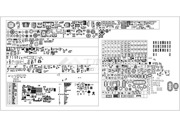 办公住宅室内装修cad家具素材图库-图一