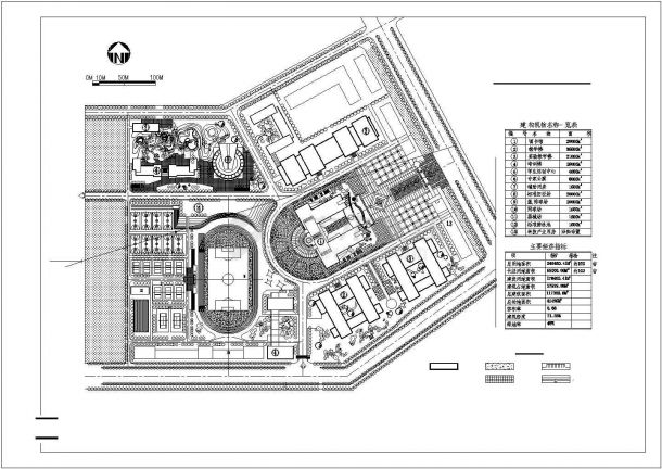 某大学建筑CAD总体规划方案图纸-图一