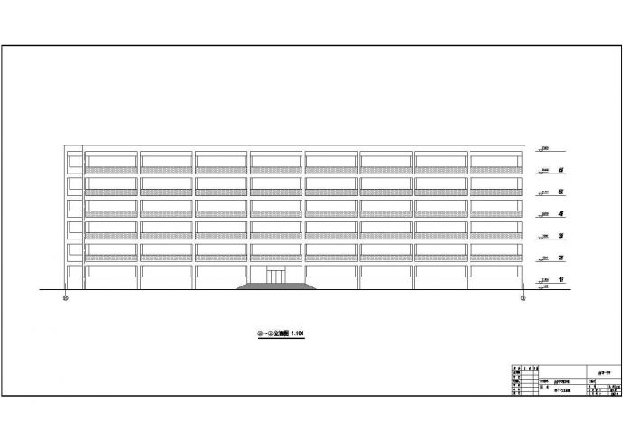 六层中学教学楼建筑设计CAD图纸_图1