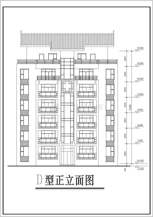 某多套多功能商住楼户型设计施工图-图二