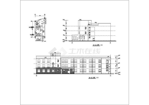 某地小区三层幼儿园建筑方案设计施工图-图一