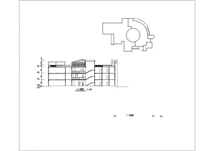某地住宅三层幼儿园建筑设计规划施工图纸_图1