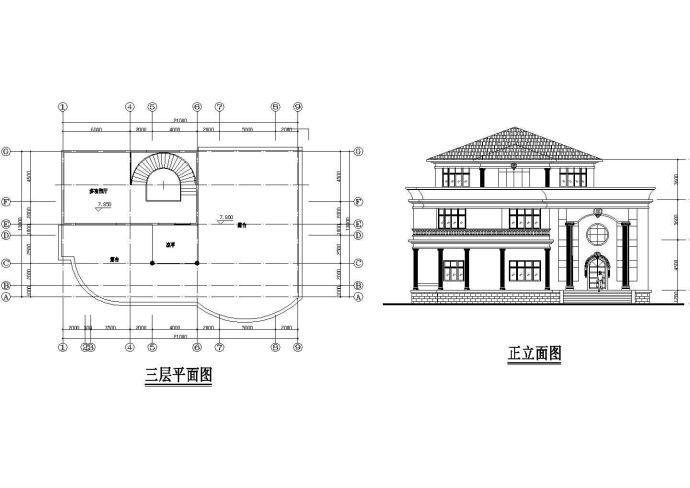 多个小别墅建筑CAD设计施工图纸_图1
