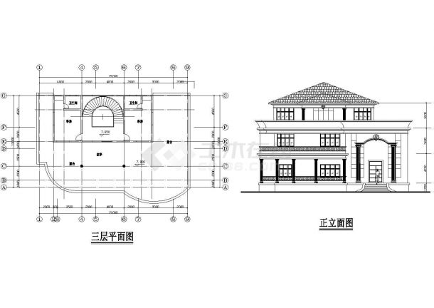 多个小别墅建筑CAD设计施工图纸-图二