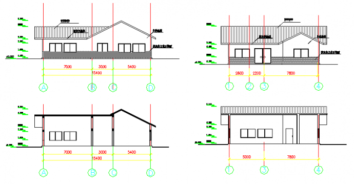 某地茶社建筑设计施工图（共4张）_图1