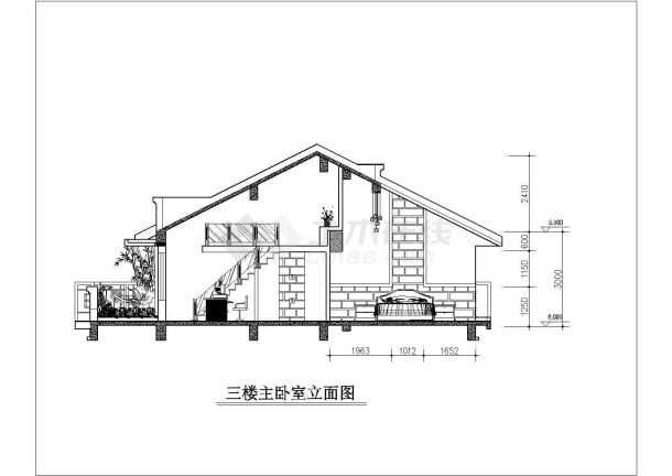 某二层别墅建筑全套设计CAD图纸-图一