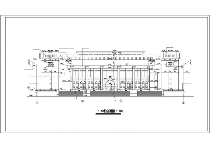 某大学礼堂建筑详细施工CAD图纸_图1