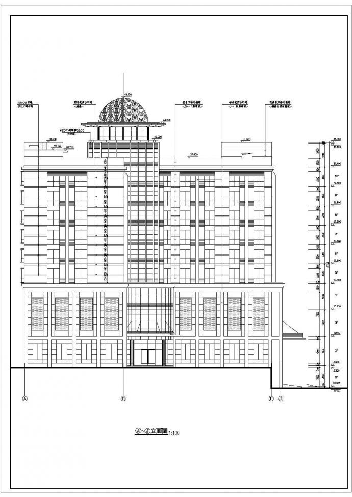 某地十层商业宾馆酒店建筑设计方案_图1