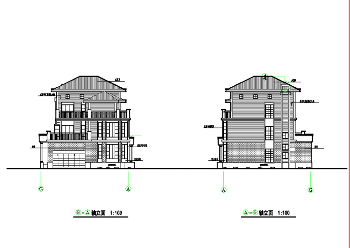 某小区高档别墅建筑CAD设计施工图_图1