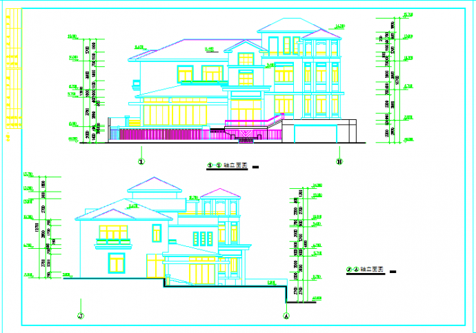 某小区二层高级别墅建筑CAD设计方案图_图1