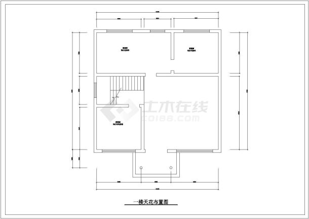 某地华丽型私人别墅建筑CAD设计施工图-图一