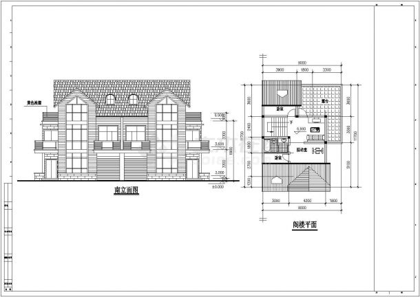 几套现代别墅户型CAD设计方案图-图二