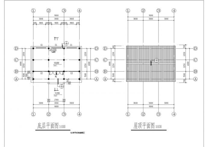 某地区古建筑施工CAD设计图纸_图1