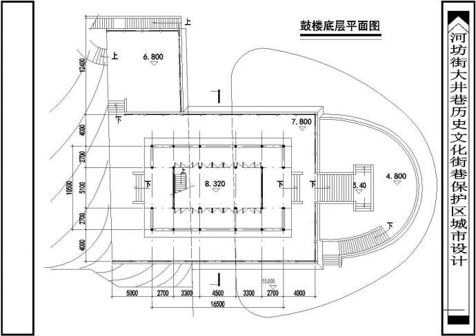 某地区鼓楼建筑方案CAD设计图纸_图1