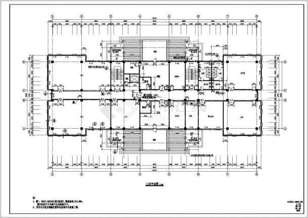 六层欧式商务办公楼详细建筑施工设计图-图二