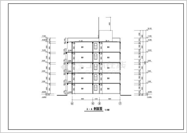 工业砖混结构多层车间厂房建筑施工设计图-图二