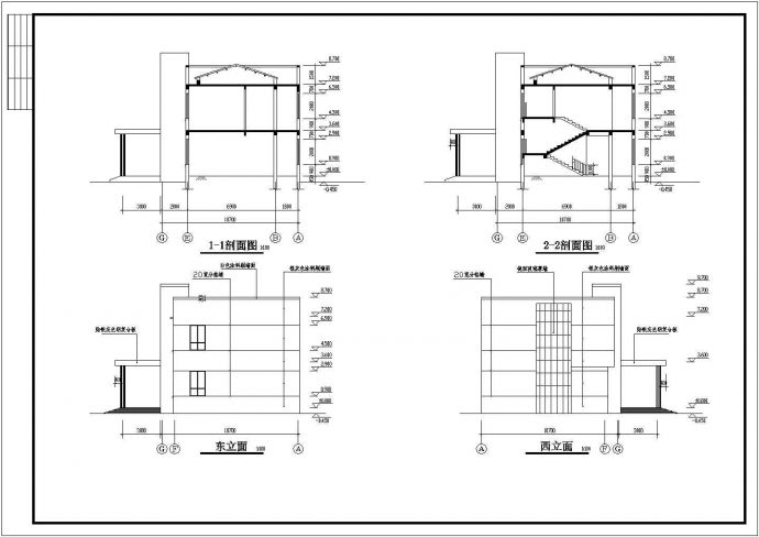 某大型工厂两层办公楼建筑设计施工图_图1