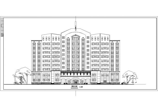 十层高级酒店综合楼建筑设计方案图-图二