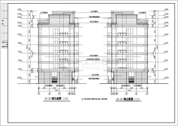 六层3048平方米住宅建筑施工图-图二