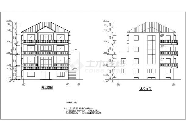 某江南民居建筑详细施工CAD图纸-图二