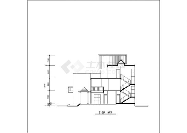 现代风格两层独立别墅建筑设计施工图纸-图一