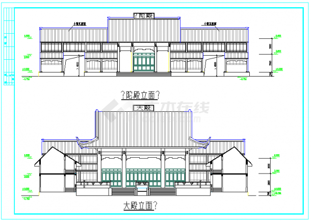 4亩地的古建筑设计施工图纸（共3张）-图一