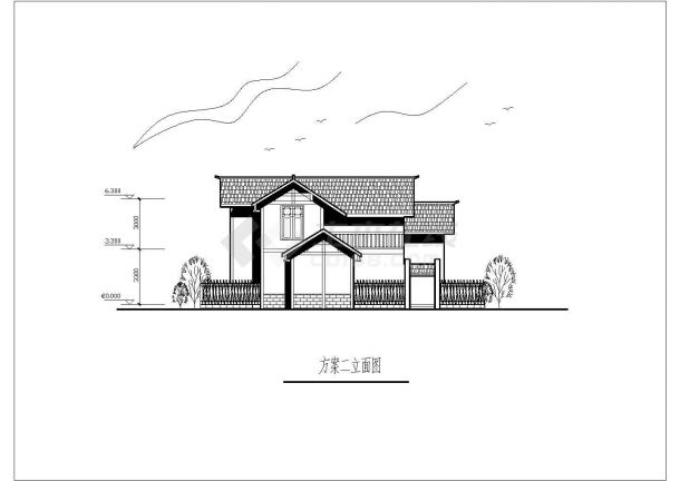 某村民住宅建筑设计方案CAD图纸-图一