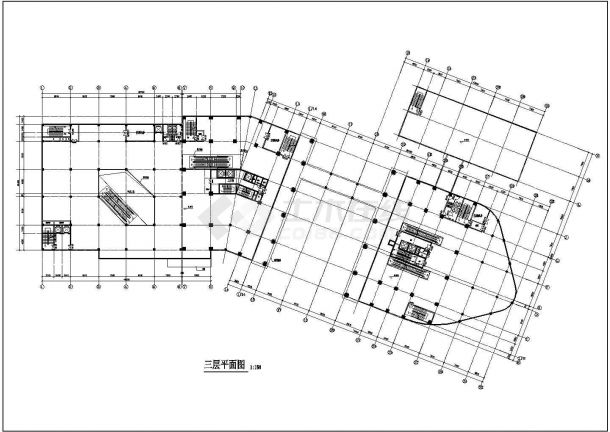 某地区商业写字楼建筑设计CAD图-图二