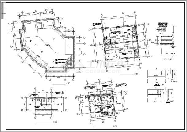 某地区商业综合楼建筑施工CAD图-图二