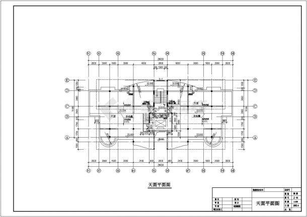 某地区十二层商主楼建筑施工CAD图-图二