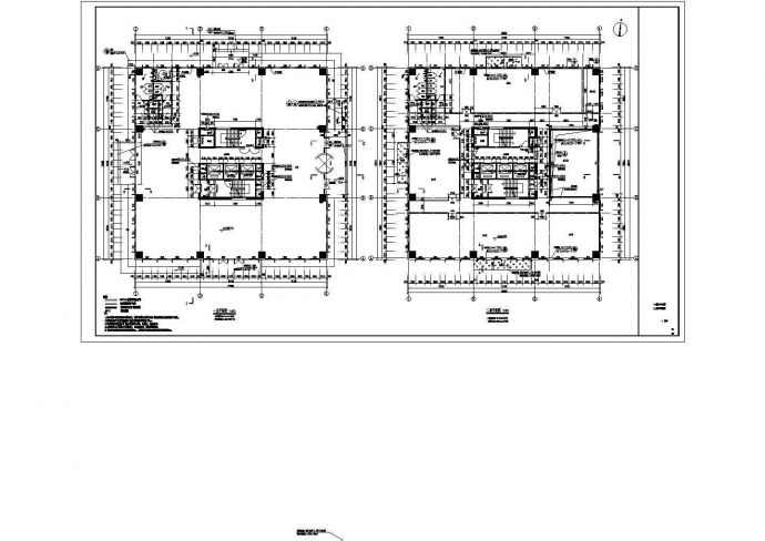 高层框架核心筒办公楼建筑图纸_图1