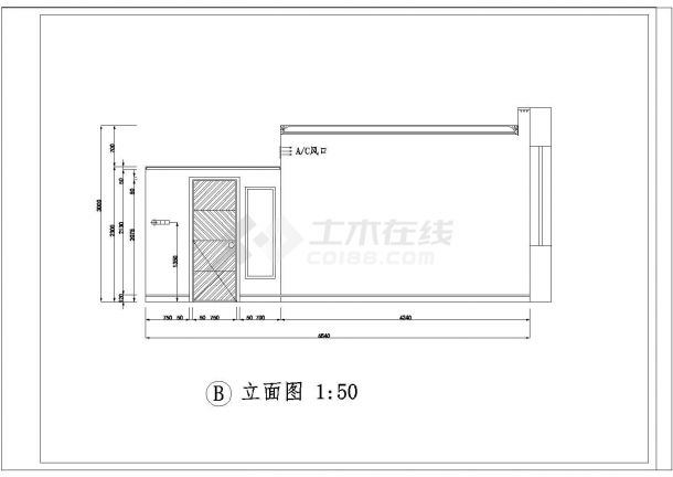 家装设计cad平面布置图施工图纸-图二