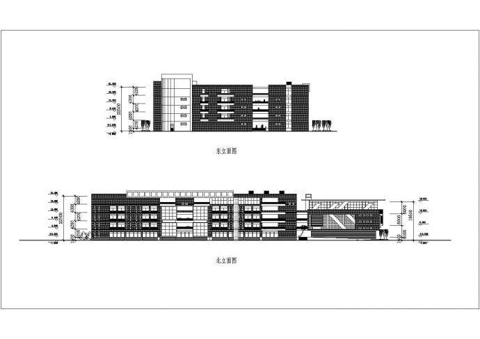 某地大学教学楼建筑CAD方案设计图_图1