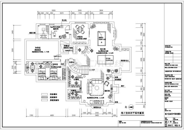 某市某独栋双层别墅室内装修设计图-图二