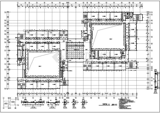某地区六层大学教学楼设计建筑规划施工图-图一