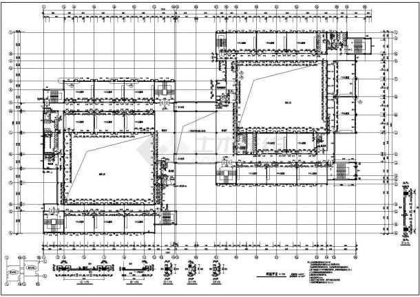 某地区六层大学教学楼设计建筑规划施工图-图二