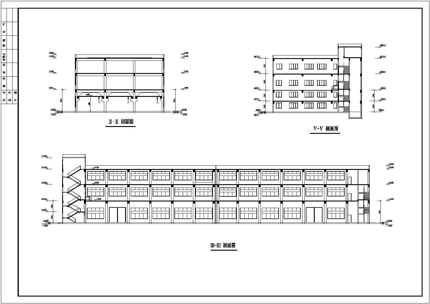 工业科技园三层普通建筑设计施工图纸