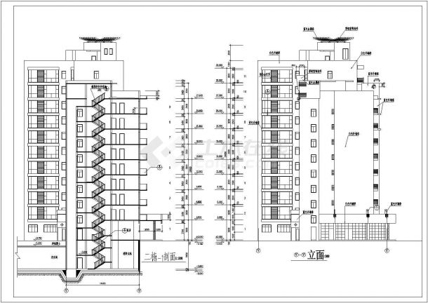 某十一层小区住宅群建筑设计方案图-图一