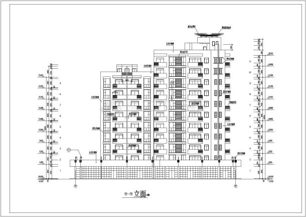 某十一层小区住宅群建筑设计方案图-图二