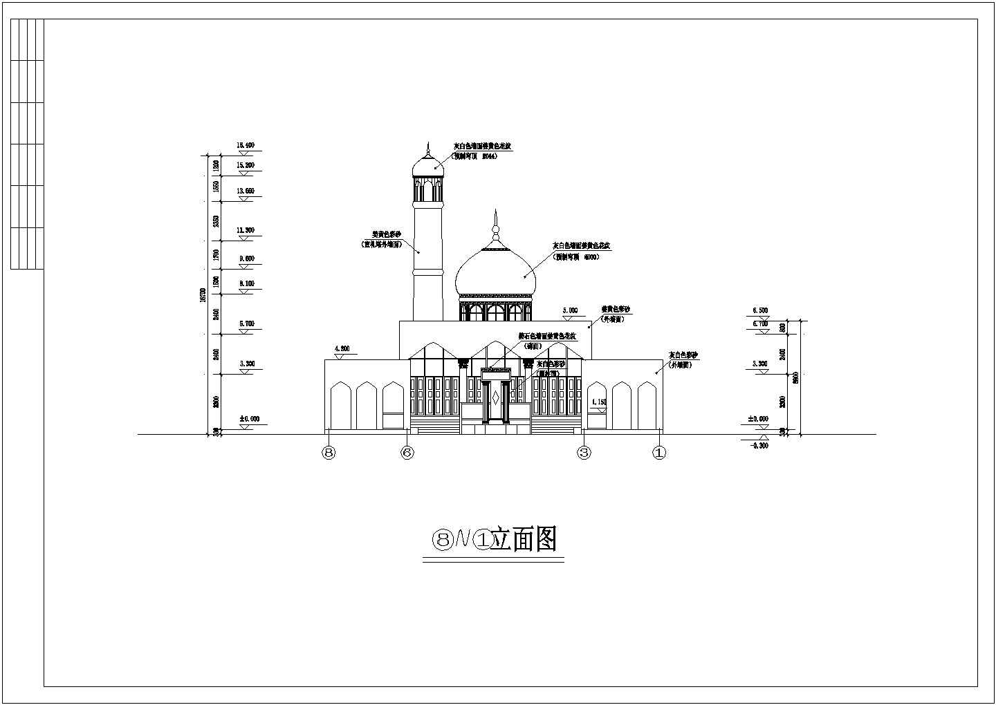 清真寺建筑全套详细设计CAD图纸