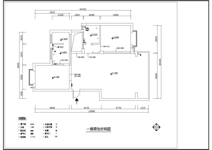 中式多层别墅建筑施工设计户型图纸_图1