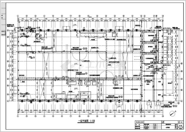 柴油机修理车间建筑施工图（共6张）-图二