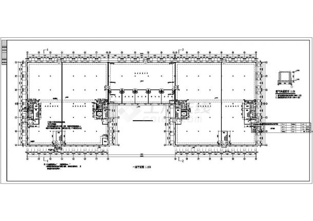 二层框架结构厂房建筑结构图纸（全套）-图一