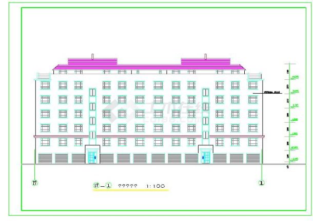 北方现代住宅建筑设计cad图纸-图二