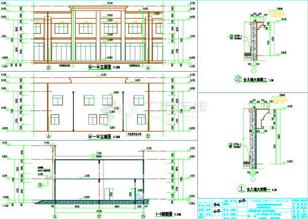 某工程商铺全套建筑cad设计施工图-图一